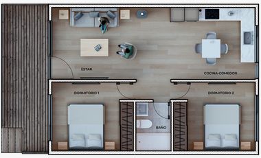 Casa en arriendo c/ estacionamiento en Camino Villarrica a Pucón