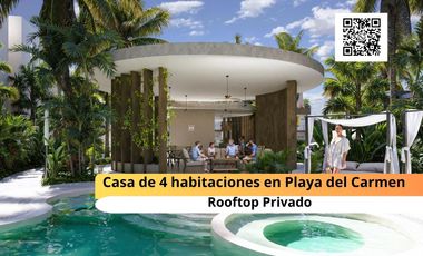 Casa en Venta de 4 habitaciones en Playa del Carmen con Rooftop