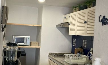 Estudio en renta Plaza Marina, Puerto Vallarta, Amueblado, Coto con alberca