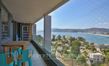 Increible Duplex en arriendo con GGCC incluidos - vista despejada a la bahia de papudo