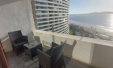 Departamento amoblado, gasto común incluido con increíble vista en Jardin del Mar