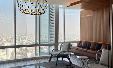 Loft en Mitikah piso 17 amueblado listo para habitar, fresco 1 estacionamiento