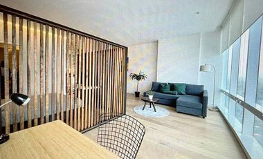 Loft en Mitikah piso 17 amueblado listo para habitar, fresco 1 estacionamiento