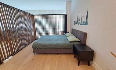 Loft en Mitikah piso 17 amueblado listo para habitar, fresco 1 estacionamiento