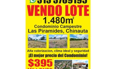 VENDO O PERMUTO ESPECTACULAR LOTE CON EL MEJOR PRECIO EN CHINAUTA