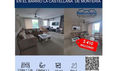 SE VENDE APARTAMENTO EN BARRIO LA CASTELLANA DE MONTERIA