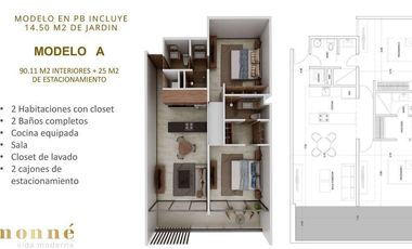 Departamento en Renta Temozon norte Monne 2
