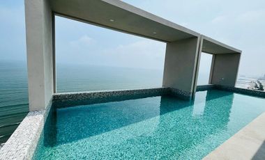 Departamento en renta en Veracruz Torre Palms Residencial con vista al Mar