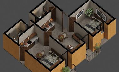 Departamento en Aldea Izamal