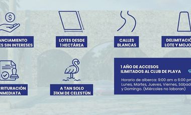 Venta Terreno en Tetiz Yucatan con club de playa