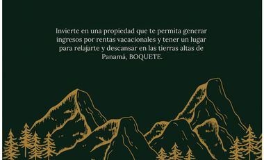 PREVENTA - PINOALTO BOQUETE COUNTRY CLUB, ALTO BOQUETE (MC)