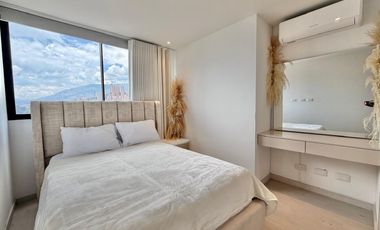 Apartamento para la renta amoblada en el Poblado, loma Televid piso 23