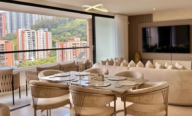 Apartamento para la renta amoblada en el Poblado, loma Televid piso 23