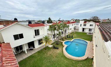 Casa en renta en Veracruz Col. Ejido Primero de Mayo Norte amueblada con alberca