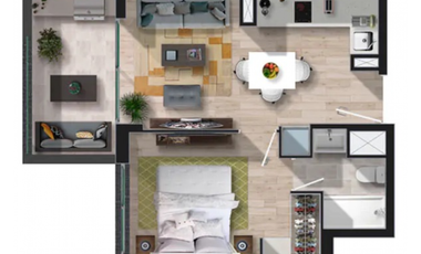 EXCELENTE DEPTO NUEVOS 1D+1B, LA FLORIDA