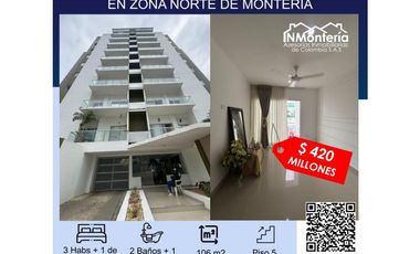 VENTA DE APARTAMENTO EN ZONA NORTE DE MONTERIA.