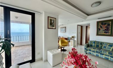 VENDO EN CARTAGENA APARTAMENTO FRENTE AL MAR EN B/GRANDE VISTA AL MAR