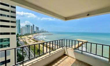 VENDO EN CARTAGENA APARTAMENTO FRENTE AL MAR EN B/GRANDE VISTA AL MAR