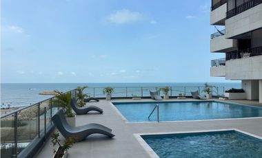 VENDO EN CARTAGENA APARTAMENTO FRENTE AL MAR EN B/GRANDE VISTA AL MAR