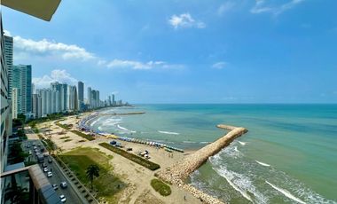 VENDO EN CARTAGENA APARTAMENTO FRENTE AL MAR EN B/GRANDE VISTA AL MAR