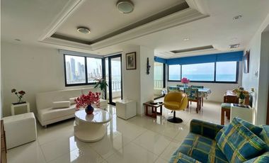 VENDO EN CARTAGENA APARTAMENTO FRENTE AL MAR EN B/GRANDE VISTA AL MAR