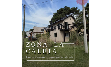 VENTA - 2 Casas 3 ambientes sobre gran lote, ideal renta - La Caleta