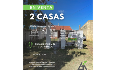 2 CASAS Calle 25 e/ 30 y 32