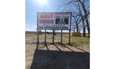Se vende 33 has de campo con 26 has de chacra Ruta Nacional N°18