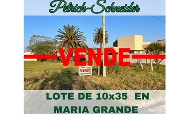 Se vende lote en Maria Grande sobre calle Paraná