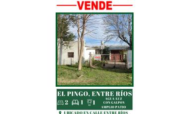 Se vende casa en el Pingo, Entre Rios