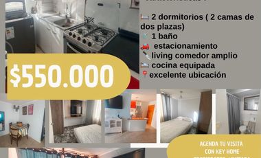 DEPARTAMENTO EQUIPADO CON 2 HABITACIONES 1 BAÑO