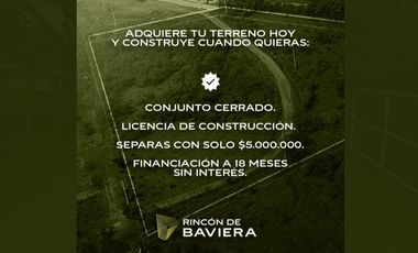 LOTES EN CONJUNTO CERRADO ( ADQUIERE TU LOTE HOY Y CONSTRUYE CUANDO QUIERAS)