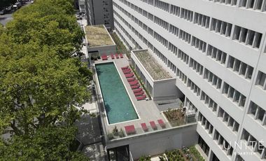 Loft  de 47 mts vivienda u oficina, vista al puerto con cochera. Distrito Quartier, Retiro.