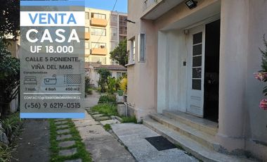 5 PONIENTE ENTRE 4 Y 5 NORTE, BARRIO PONIENTE, VIÑA