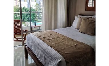 Apartaestudio para la renta amoblada en el Poblado, piso 13