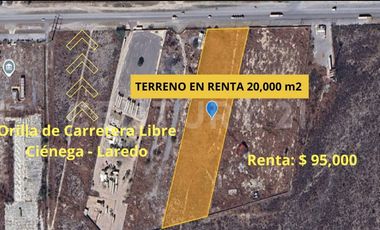 TERRENO EN RENTA EN CIENEGA DE FLORES, NUEVO LEON