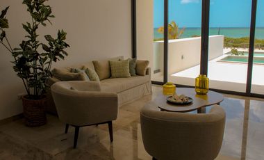 Departamento en venta frente al mar en Marina Kinuh, Telchac