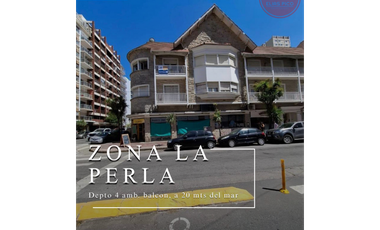 ALQUILER 24 MESES - Depto 4 amb, a 20 mts del mar - La Perla