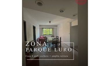 ALQUILER 24 MESES - Casa 4 amb, cochera + amplia terraza - Parque Luro