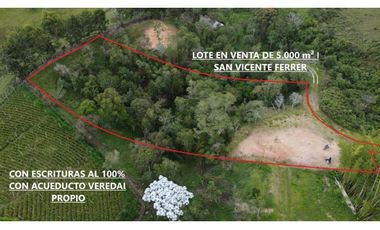 LOTE CON EXPLANACIÓN PARA CONSTRUIR EN SAN VICENTE FERRER