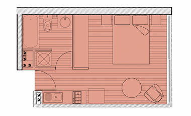 Dptos TIPO ESTUDIO,  Metro Ecuador (Línea 1)