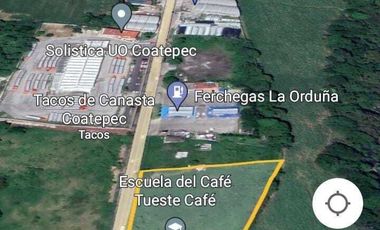 Terreno en RENTA en Coatepec zona libramiento por Coca-Cola
