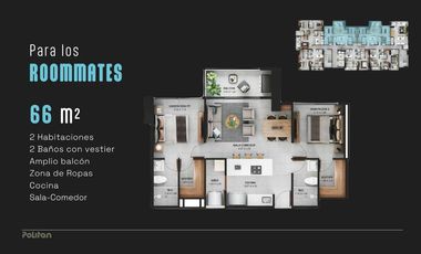 VENTA APARTAMENTO PARA INVERSION RENTA MULTIFAMILY SABANETA DESDE 53M2