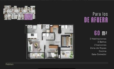 VENTA APARTAMENTO PARA INVERSION RENTA MULTIFAMILY SABANETA DESDE 53M2