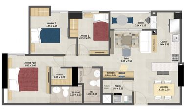 Vendo Moderno apto La estrella, nuevo, piso muy alto con supervista