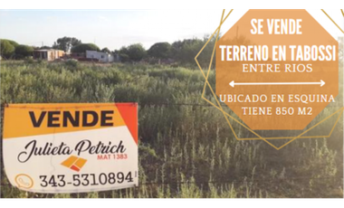 Terreno en Tabossi, Entre Ríos
