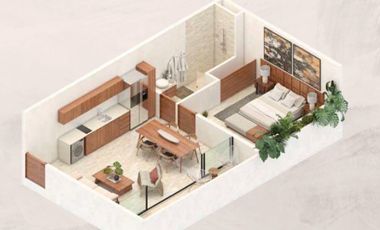 Departamento equipado de 1 recamara en Temozon Norte  Entrega febrero 2027