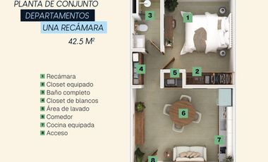 Departamento de 1 recamara, ubicado en Dzitya Merida  Preventa diciembre 2028