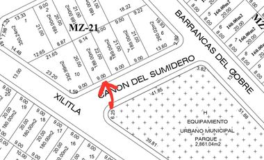 Terreno en Venta de 189 m2 Lomas del Dorado