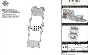 LOTE EN VENTA EN RESIDENCIAL PROVINCIA CLUB DE GOLF